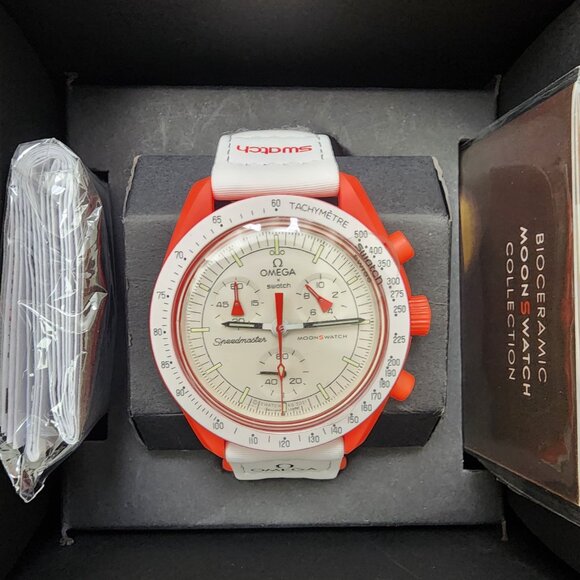 Swatch X Omega Bioceramic Moonswatch Mission To The Mars Watch - Picture 3 of 4